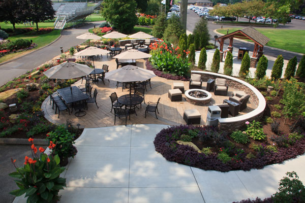 Large Entertaining Patio with Firepits